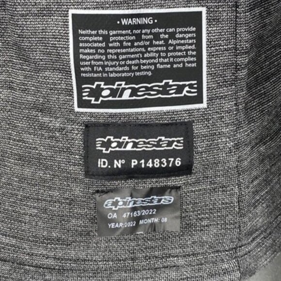 NEW ALPINESTARS T-Shirt Top Anthracite/Melange Gray Size L Race V3 Long Sleeve - Picture 8 of 13